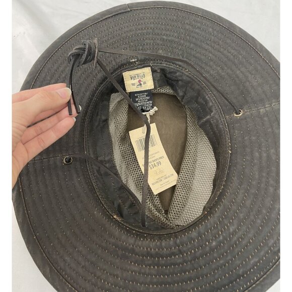 Red Head Boonie Hat Beige Hiking Camping Big Brim Mesh Size Small Brown - Picture 8 of 8